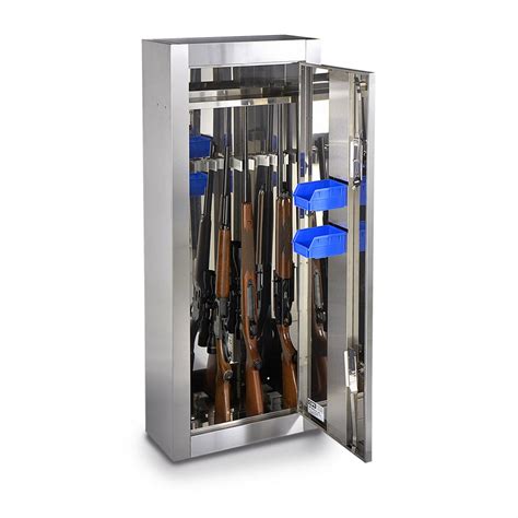 stainless steel gun cabinet|steel cabinet for gun storage.